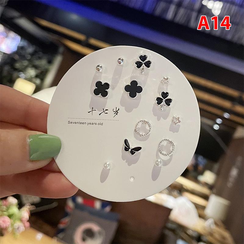 Product Introduction of Bộ Bông Tai Nữ Họa Tiết Nhỏ Thời Trang Hàn Quốc, 7 Đôi, Nhiều Đôi Bông Tai Đinh tán Hình Bướm Dễ Thương Hoa Hoa Tai Women Khuyên Tai 34