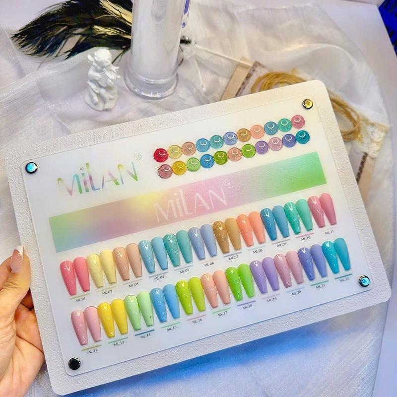 Set Sơn Gel Nail MILAN + AIVENNHUY 22 Màu - Kèm Bảng Màu - Hàng Chính Hãng - Chai sơn dung tích 15ml- Sơn Gel Nữ.
