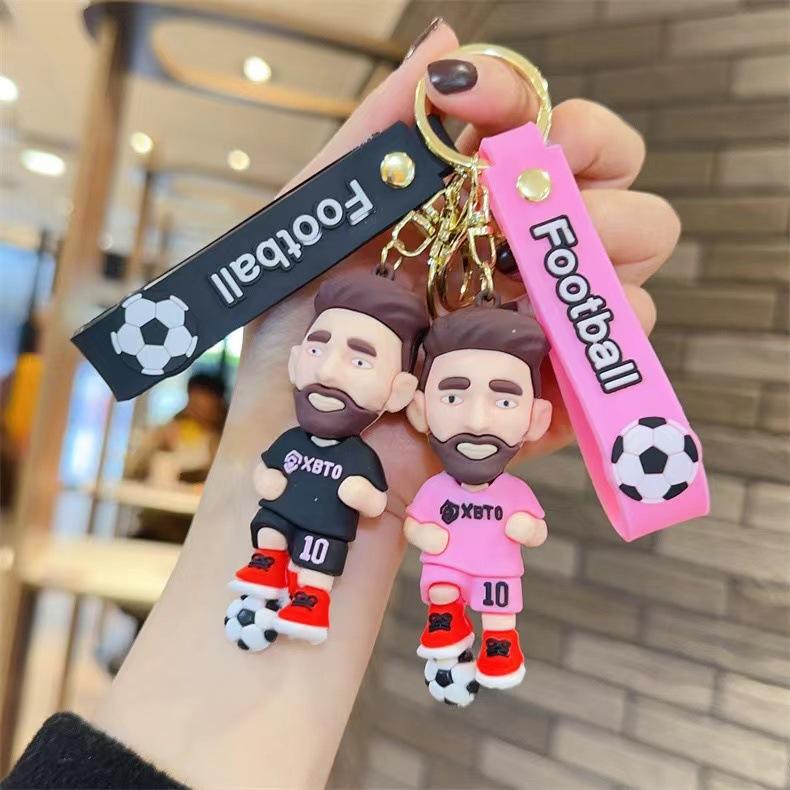 Product Introduction of No.10 football star keychain, cartoon Messi doll pendant, ornament bag, car keychain, gift 3