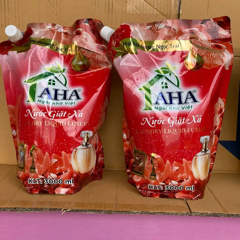 [MUA 2 TẶNG 1] Combo 2 túi nước giặt sinh học AHA hương nước hoa (tổng 6 lít nước giặt ) Tặng kèm dây xả quần áo đậm đặc 2