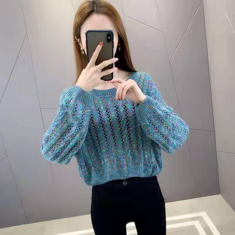 Áo Len, Cỡ Nhỏ Dành Cho Nữ, Cạp Cao, Ngắn Và Dáng Rộng Rãi, Thiết Kế khoét Phong Cách Mới Mùa Thu Và Mùa Đông, Áo Mặc Trong Váy Dài Ngắn Top Women