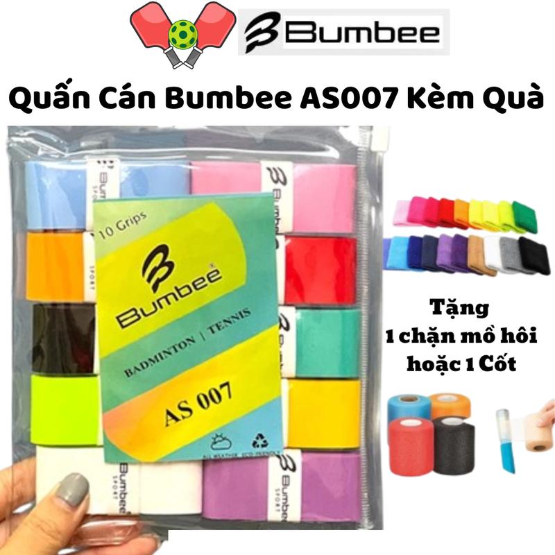 Combo Quấn cán Bumbee AS007 mềm êm thấm hút mồ hôi tốt tiết kiệm cuốn cán Cầu Lông Tennis,Pickleball cao cấp,Sport Vợt Cầu Lông Vợt