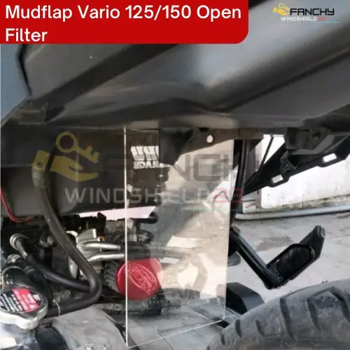 Mudflap Akrilik Vario 125/150 Downdraft Open Filter (Ukuran Panjang) Air Hugger