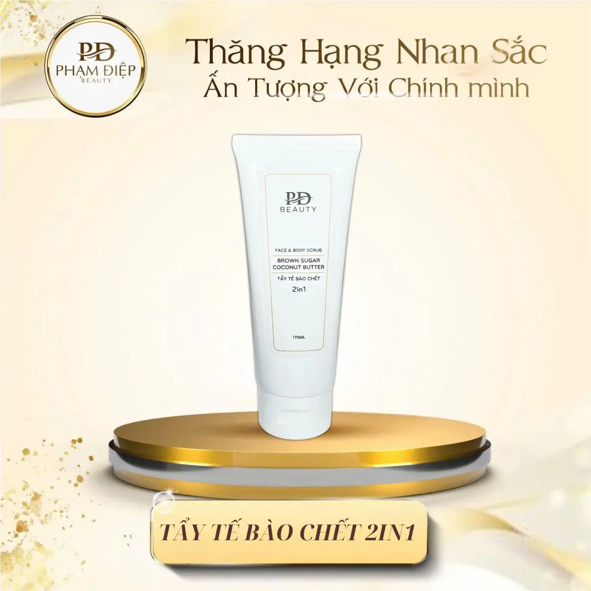 [MUA 1 TẶNG 2] Gel Tẩy Tế Bào Chết 2IN1 170ml - Face & Body - Brown Sugar & Coconut Butter Hỗ Trợ Làm Sạch Da, Giảm Bã Nhờn, Mờ Thâm Hiệu Quả