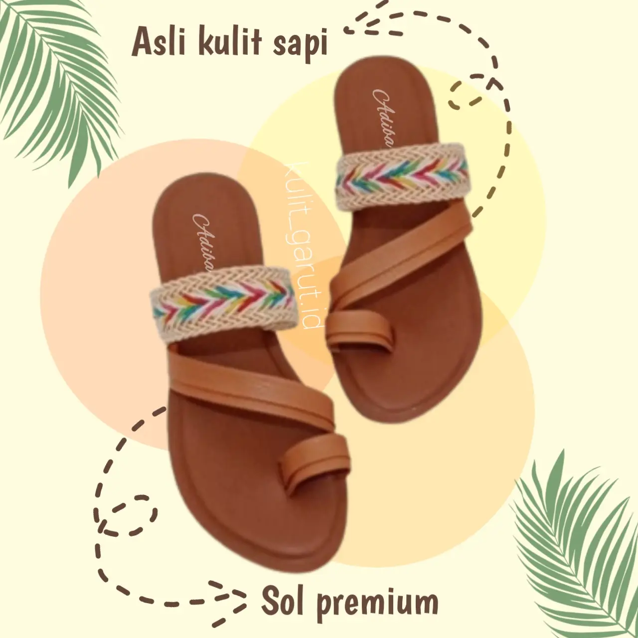Sendal Slip Sandal Jepit Flat Teplek Wanita Terbaru Sandal Kulit Wanita Adibahaq Anjali