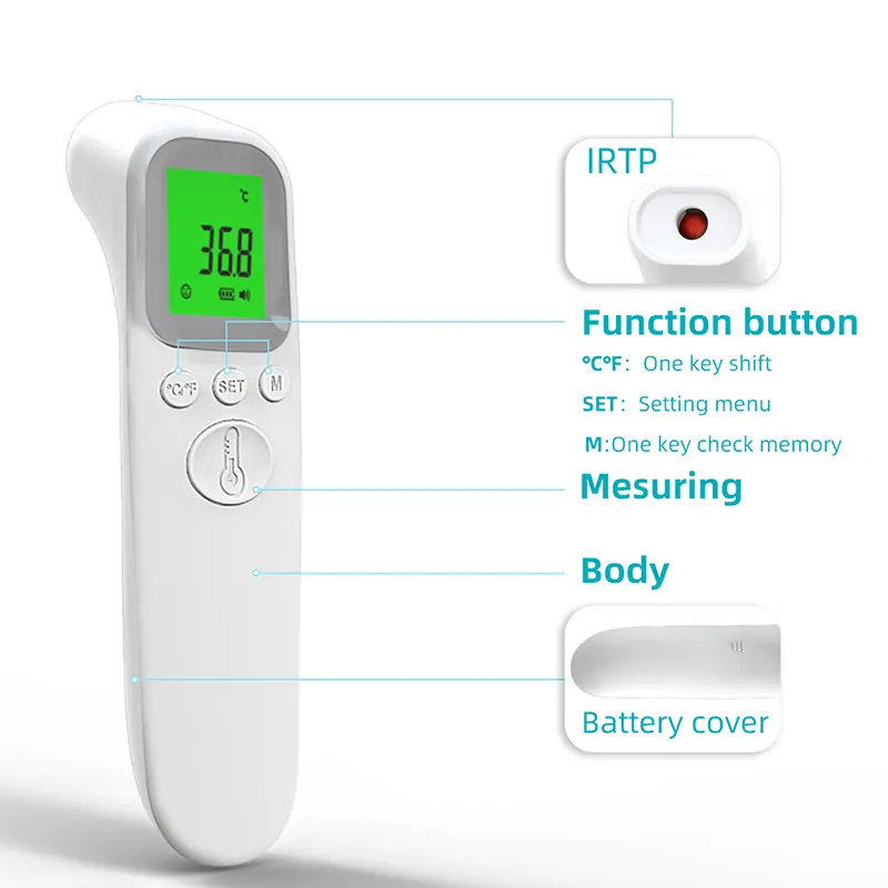 TNW Thermogun Termometer Suhu Tubuh Digital Termometer Inframerah Non Contact Thermometer Dahi untuk Demam 8