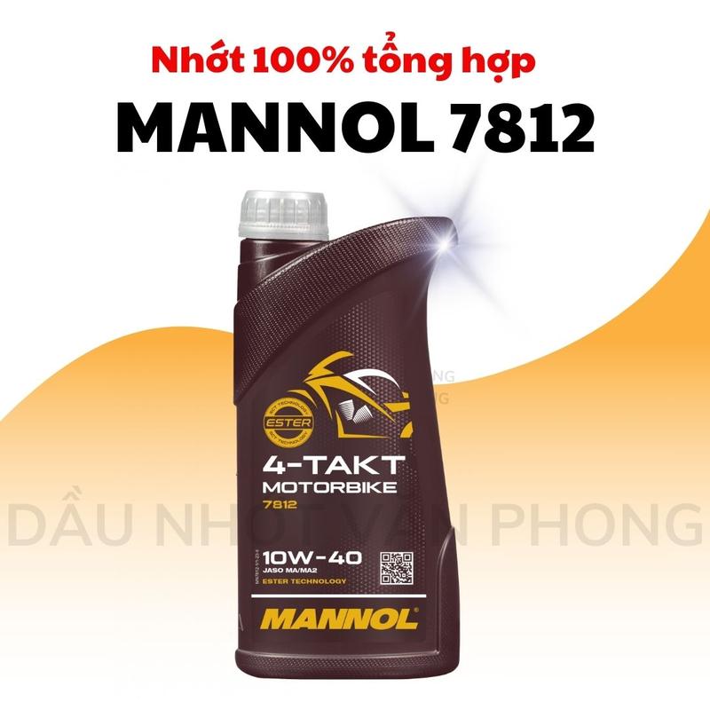 Nhớt Mannol 10w40 7812 synthetic Ester cho xe số Dầu Nhớt Dầu nhot xecontay nhớ txemáy