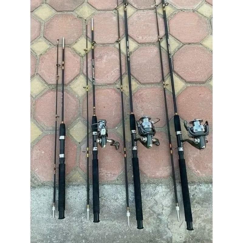  Combo Cần câu máy   đủ size   2 khúc đặc shimano + máy câu kim loại CL tải cá 15kg siêu bền siêu khỏe 
