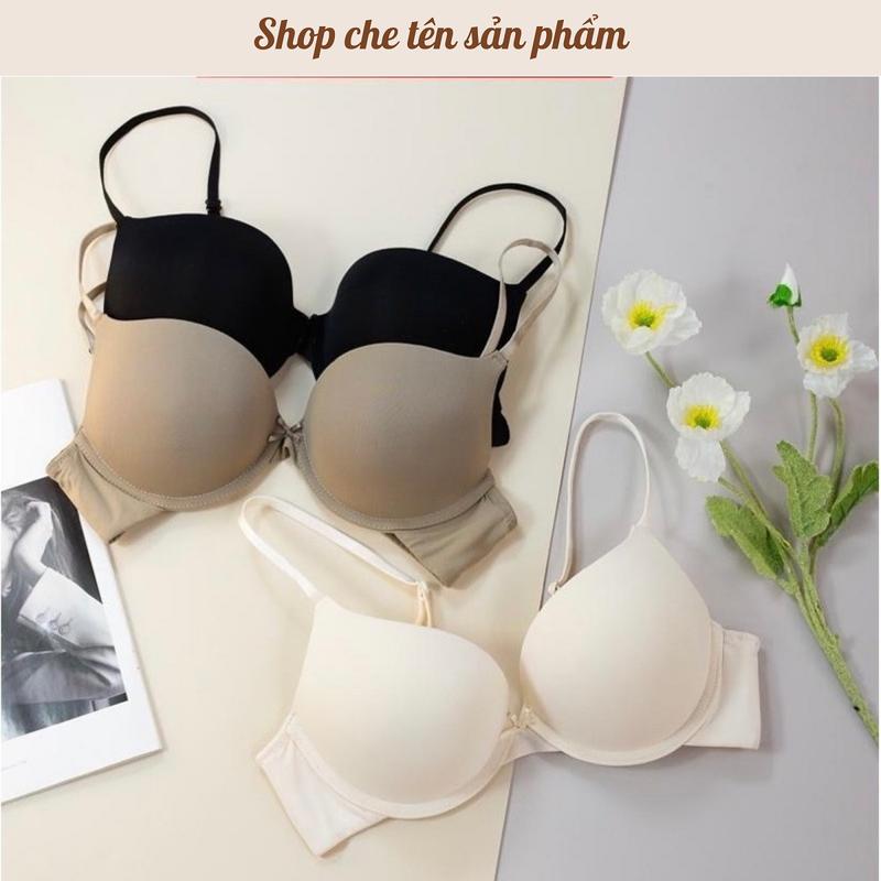 Áo Lót Nữ Copa Nâng Ngực Tạo Khe Có Gọng Mút Kép Đệm Dày 3cm Dành Cho Các Chị Em Ngực Lép Rose 7275 Bra Nhung Women áo lót Kem Đen