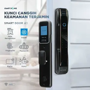 TaffHOME Smart Door Lock Fingerprint 3D Face Recognition Card Eques - A1 Besi Alarm