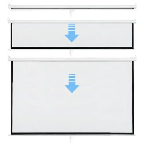 Màn Chiếu Treo Tường Kéo Tay Apollo / Dalite 100 inch 1m8 x 1m8 - Háng chính hãng BH 12 Tháng D Phụ Kiện Kem