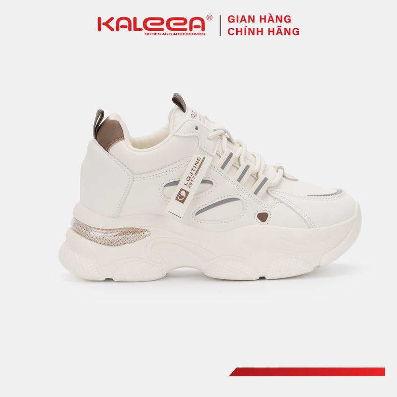 [Hỏa Tốc] Kaleea T111 - Giày Thể Thao Độn Đế Nữ ChấT Da Đế Cao 7p giày  dây giày  thể  thao  nữ