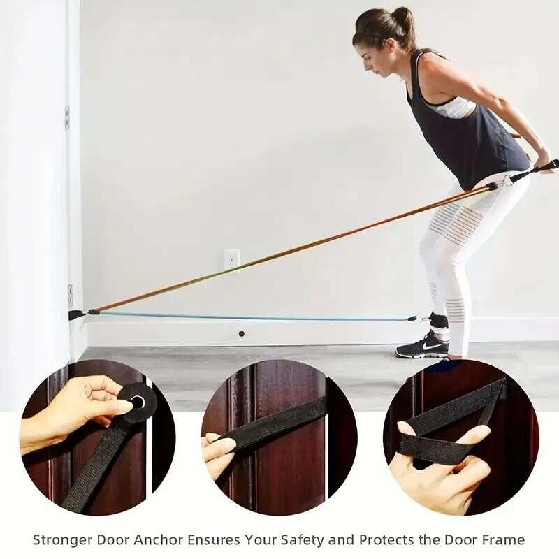 Product Introduction of 11pcs TPE Set, Resistance With Door Anchor, Handles, Carry Bag, Legs Ankle Straps, Exercise Bands 2