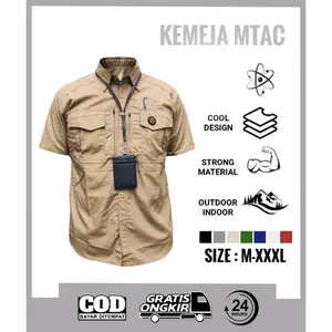 kemeja tactical mtac pendek || kemeja  pendek || kemeja tactical oudoor lengan pendek Pria Abu Army Hijau Hitam Panjang Putih Navy Nyaman Casual Cowok Distro Baju Tangan Keren Maroon Merah Lembut