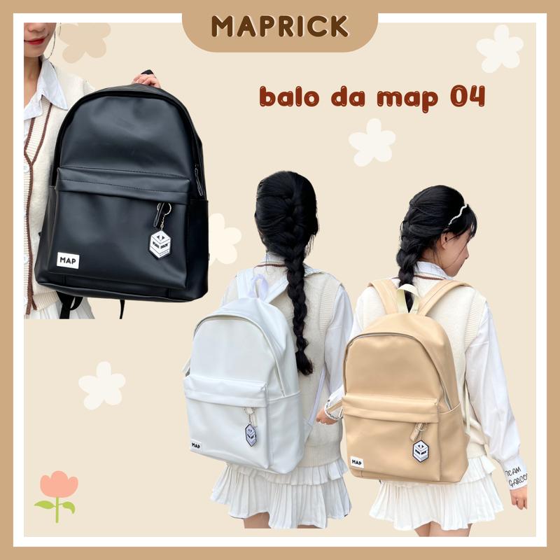 Balo da PU hàng cao cấp chống nước thời trang nam và nữ - kích thước 27cm x 41cm BL38 Đeo Vai Backpack pu chống thấm nước