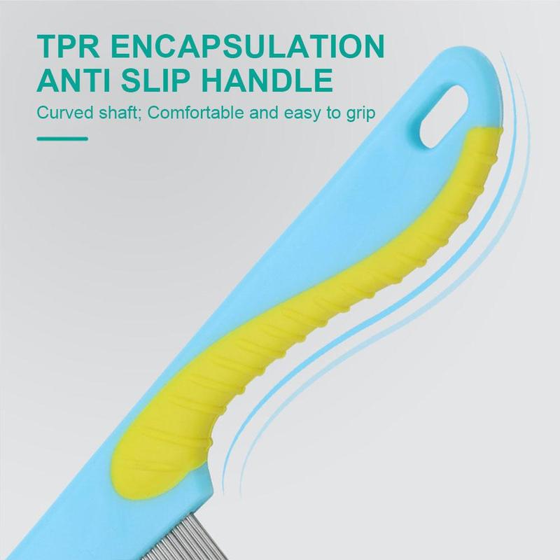 Product Introduction of Pet Flea Comb Dog Cat Hair Comb Stainless Steel Needle Comb Fur P9O2 14