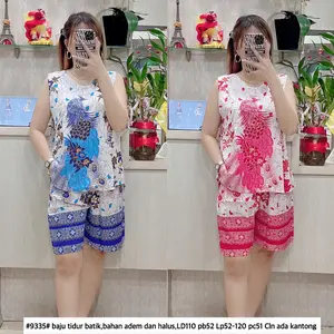 #9335 baju tidur batik super premium LD110