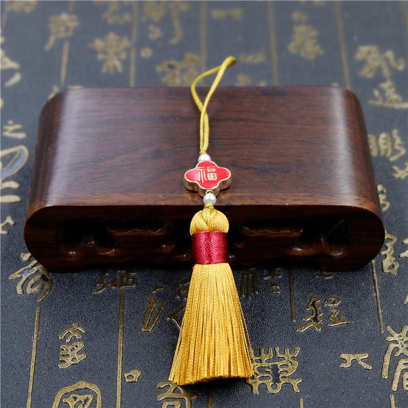 Tua rua mặt chữ phước chỉ đỏ 5cm nhiều màu trang trí may mắn nhỏ gọn 6
