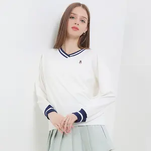 Hush Puppies Sweatshirt Wanita VEE Off White LH28419OW