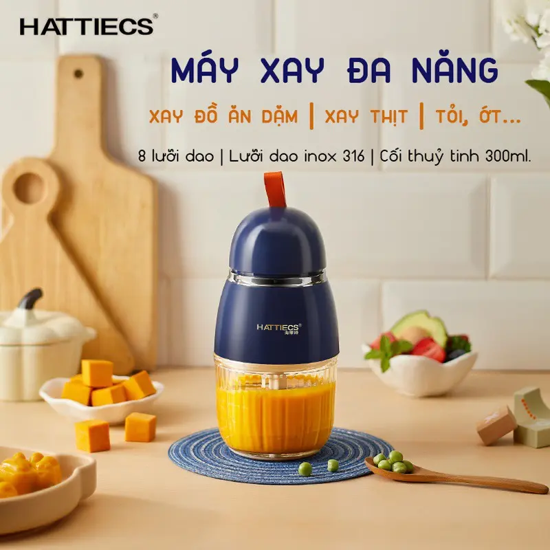 Nhà Én - Máy xay ăn dặm HATTIECS A7, 8 lưỡi dao 1