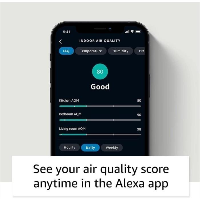 Alexa Smart Air Quality Monitor, Works with Alexa / Echo. PM 2.5 more