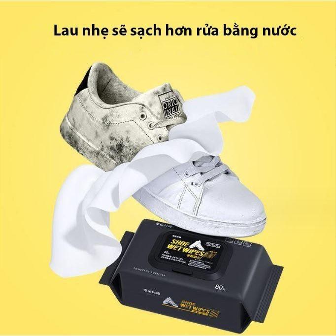 [MUA 5 TẶNG 1] COMBO 5 Bịch Khăn Uớt Lau Giày Shoe Shine Wipes, Lau Đa Năng , Lau Bếp, Lau Giày Dép, Túi Xách ,Ba Lô, Dầu Mỡ...Làm Sạch Mọi Thứ. 7
