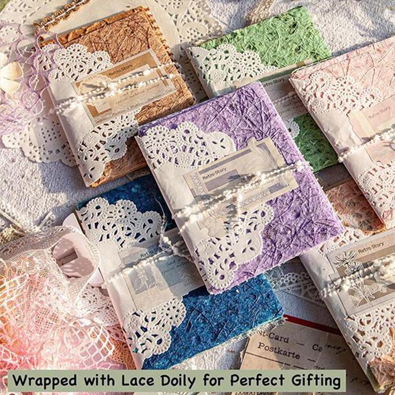 Scrapbooking Paper & Mesh Fabric Assorted Set, 96 Sheets Mixed Special Paper for Scrapbooking Planner Bullet Junk Journal Supplies, Bullet Journal Ideas, Stocking Fillers Gift 7