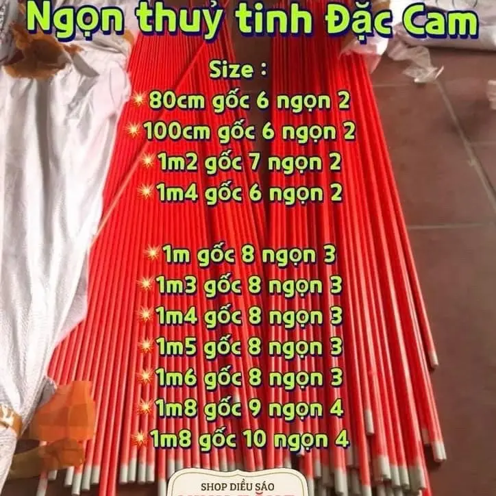 Nan thuỷ tinh làm diều & cọc sáo