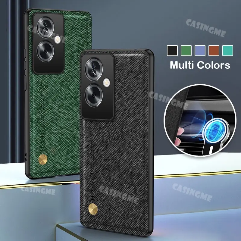Realme Note 60x 2024 Leather Casing Matte Hard PC Shockproof Phone Case For Realme Note 60x  Note60x 60 Note60 x 4G 5G 2024 Luxury Leather Soft TPU Edge Back Cover