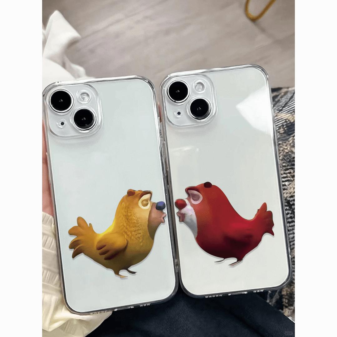 เคสโทรศัพท์มือถือ, การออกแบบหมีไก่และหมีใหญ่, สองสไตล์สำหรับ iPhone 16 PROMAX และ iPhone 12, มาใหม่ส