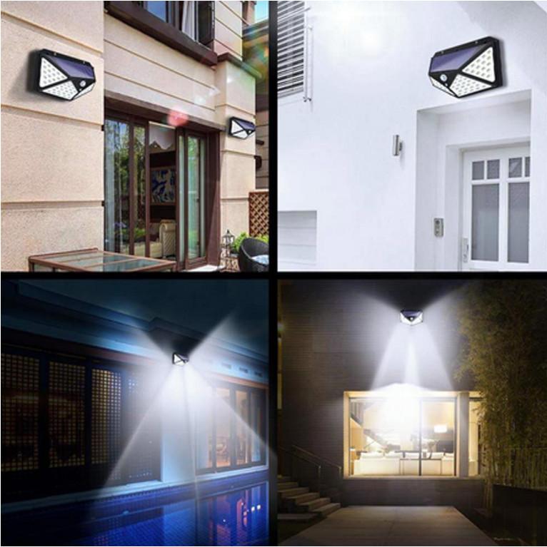 Product Introduction of Đèn năng lượng mặt trời 100 lED siêu sáng 3 chế độ không sử dụng điện đèn ngoài trời đèn cảm biến chuyển động đèn led 8