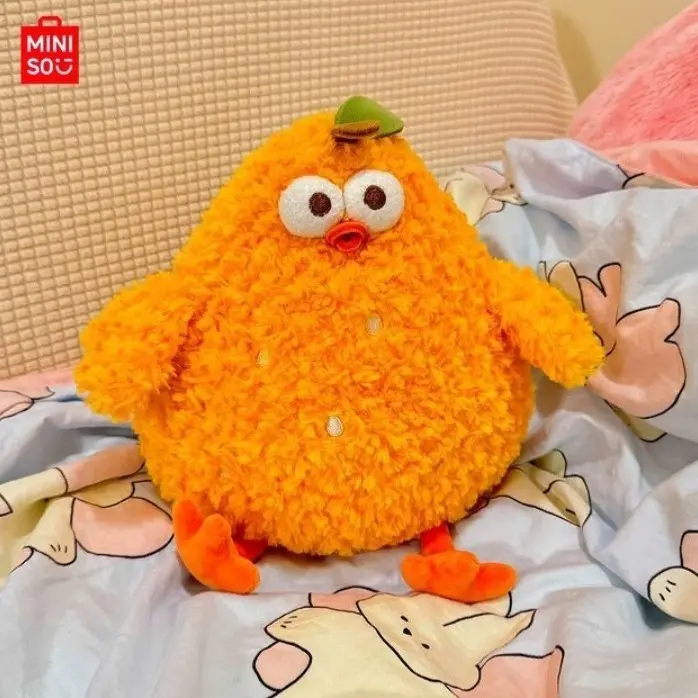 MINISO Dundun Chicken Series 8 inch Vegetable Chicken Plush Toy - Orange Chicken - Boneka Ayam Dundun Menggemaskan - Mainan Anak Dan Dewasa - Cauliflower 2