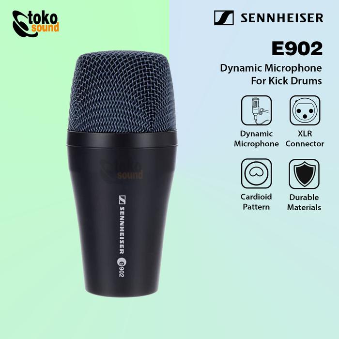 Gambar Sennheiser E902 - Dynamic Microphone For Kick Drum Original dari Tokosound Proaudio Kota Administrasi Jakarta Barat Tokopedia