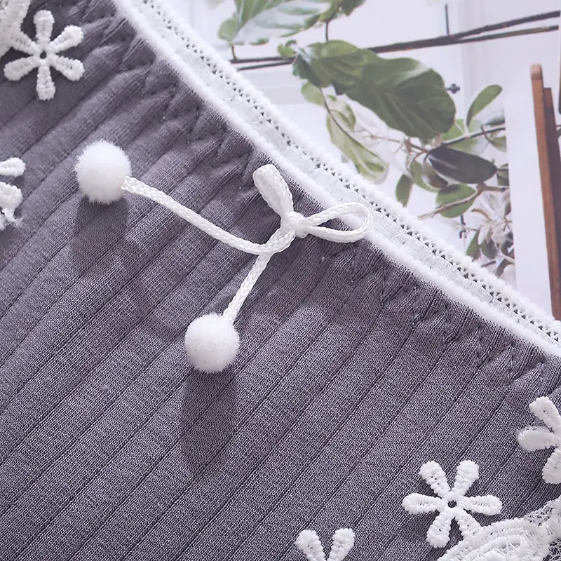 Đồ Lót Nữ, Chất Liệu Cotton, Cạp Thường Kháng Khuẩn, Thiết Kế Ren Gợi Cảm, Phong Cách Hàn Quốc, Quần Sịp Nhật Bản, Thích Hợp Cho Học Sinh Trung Học 6