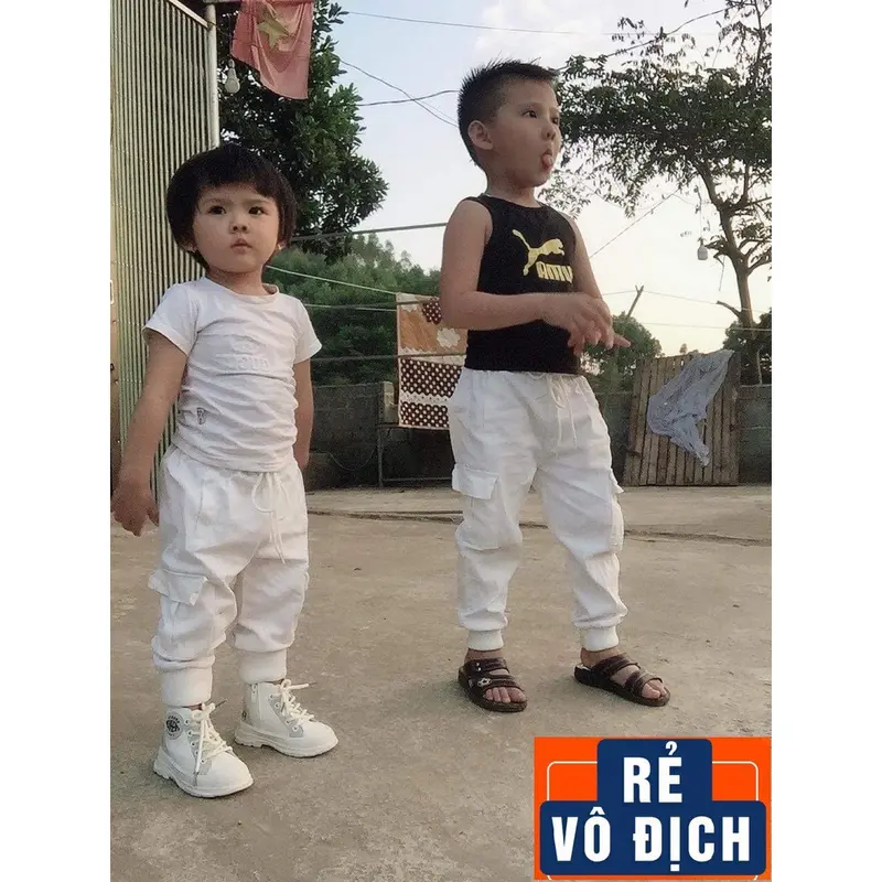 Quần kaki túi hộp phong cách cho bé trai từ 8-30kg Có Túi 3