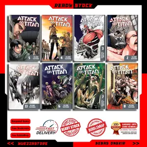 Attack on Titan (1-34 manga series) English and Indonesian