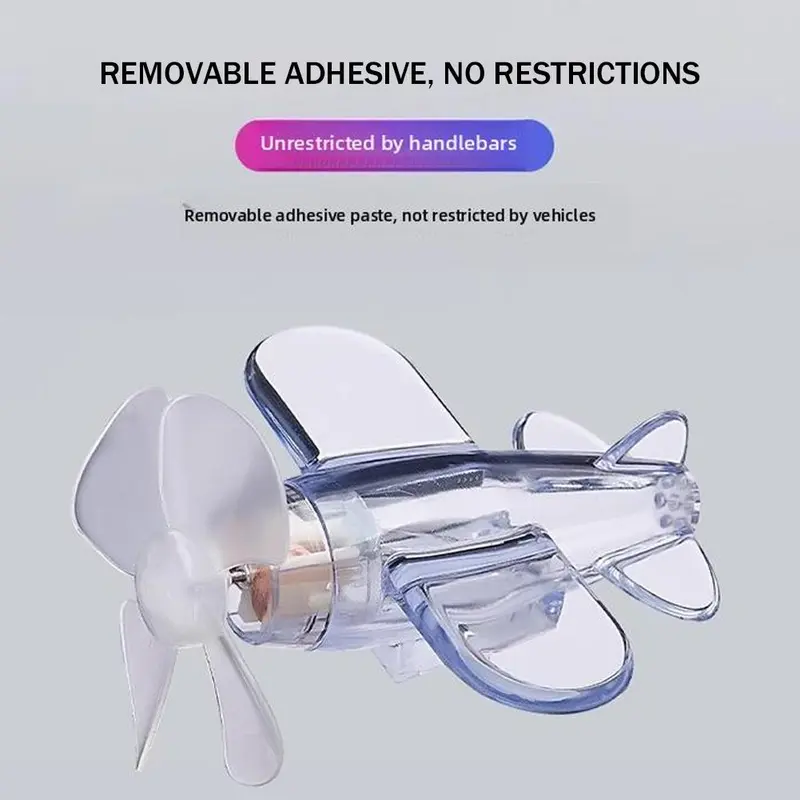 Đồ Trang Trí Mũ Bảo Hiểm Máy Bay Nhỏ Đèn LED Xe Đạp Điện, Đồ Trang Trí Xe Máy Năng Lượng Gió Phát Sáng, Thiết Kế Máy Bay Nhỏ 4