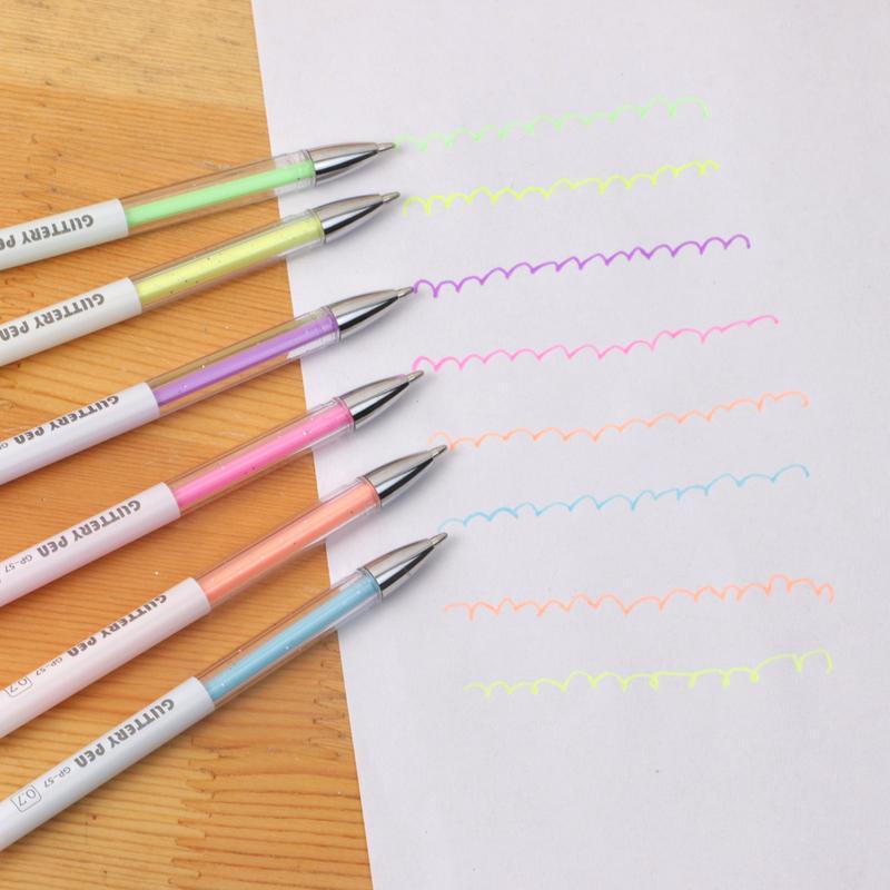 【COD】AIGD 24PCS/0.5mm/PULPEN GEL GLITTER LUCU IMUT pulpen  jumbo pensil  12b Transparan Pena Tinta tipe  x Stationery 4