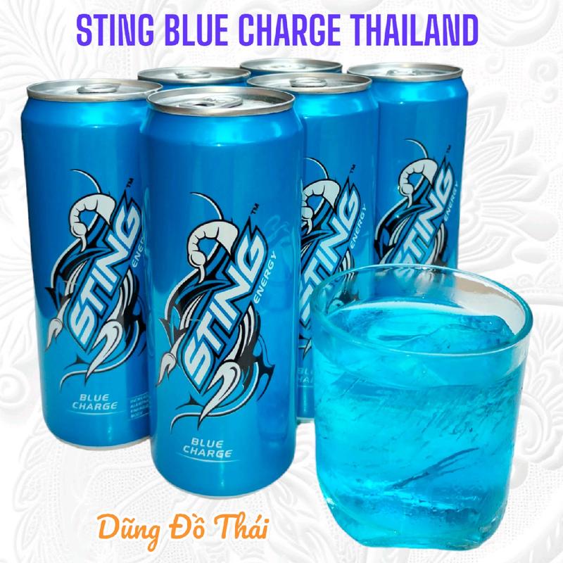 [ Lốc 6Lon ] STING BLUE CHARGE THAILAND - NƯỚC TĂNG LỰC DẠNG LON 330ml.