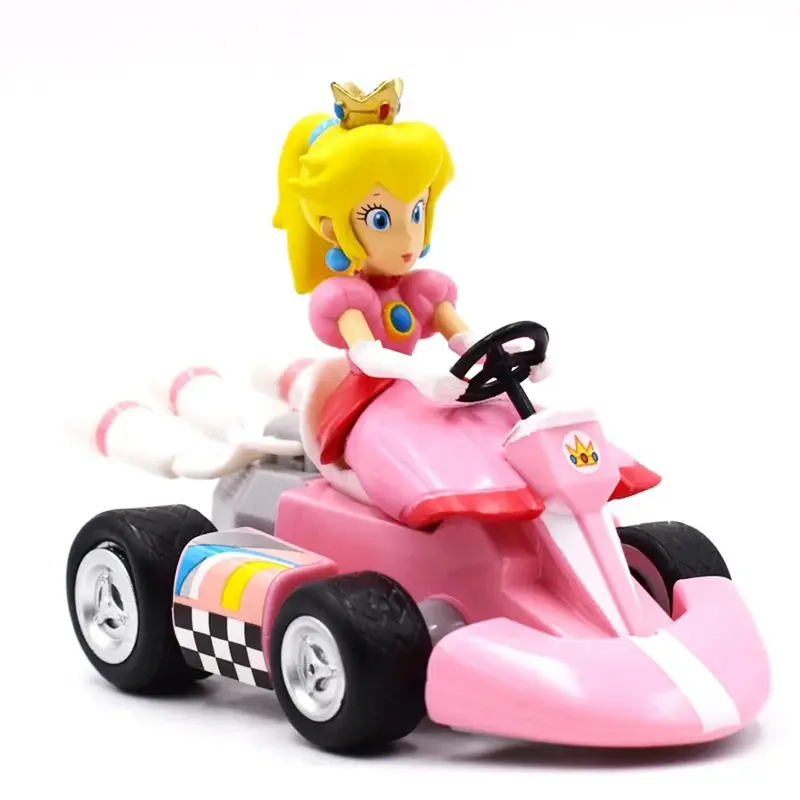 Đồ Chơi Mô Hình Nhân Vật, Super Mario Bros Karting, Luigi, Bowser, Công Chúa Đào, Yoshi, Cóc, Ô Tô Kéo Lùi, Búp Bê Trò Chơi Anime, Quà Tặng Cho Trẻ Em 8
