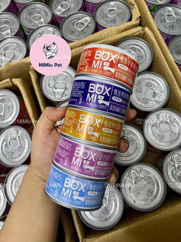 Combo 12 lon pate mèo BOX MI cao cấp 85g pate cat 4