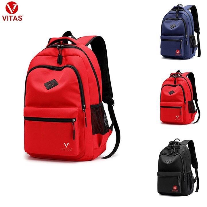 Balo Thời trang Nam Nữ style Hàn Quốc VITAS VT0244V Đeo Vai Backpack Nhung Da balo map