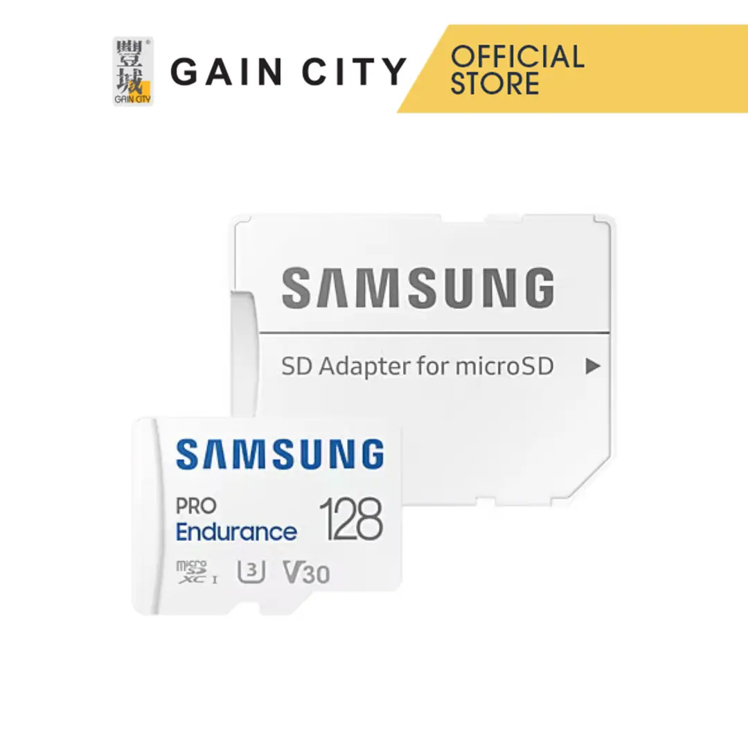 SAMSUNG PRO ENDURANCE MICROSD CARD 128GB | CCTV | IPCAM | DASH CAM | MB-MJ128KA/APC