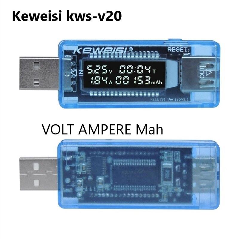 USB Charger tester keweisi kws-v20 charger doctor voltmeter ampermeter ...