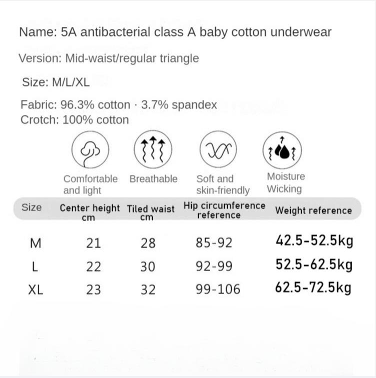 Product Introduction of [Queen's Studio] 3pcs/set Ice silk cool underwear, women's mid-waist lightweight breathable lace briefs,7A antibacterial bottom crotchy mesh panties 0