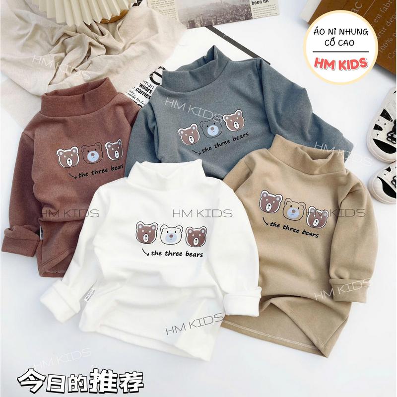 Áo Giữ Nhiệt Cho Bé Trai Bé Gái Thu Đông Chất Bozip QC Cao Cấp Ấm Áp, Siêu Mềm Min Cho Bé Từ 4-21kg.