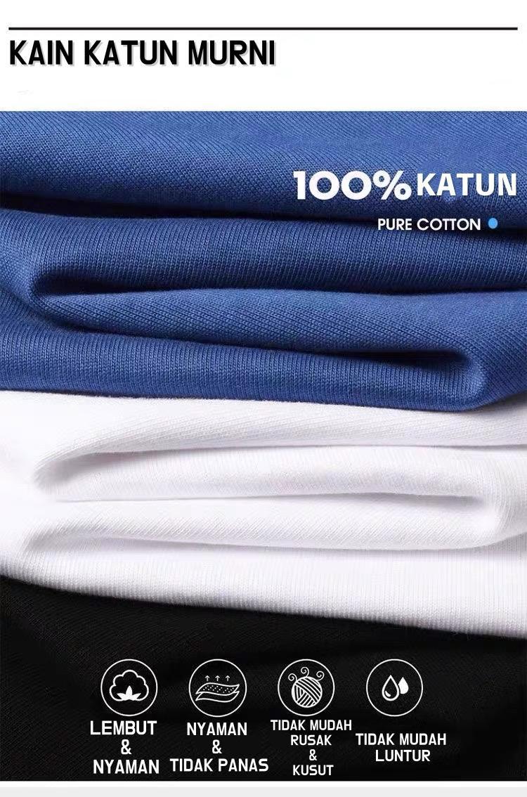Product Introduction of Kaos Distro Unisex Katun 24S Cewe Cowo Basic Style Crew Neck Baju Sablon Pria Keren Atasan Wanita Cowok 19