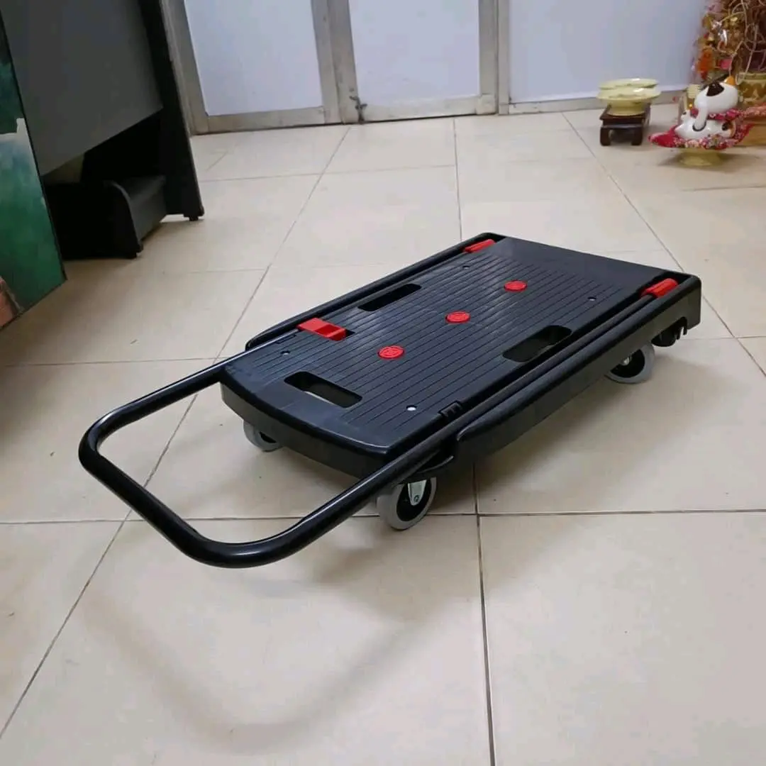 Xe đẩy hàng mini siêu gấp gọn giá rẻ - Thiết kế xe tay cầm gập chìm dưới mặt sàn