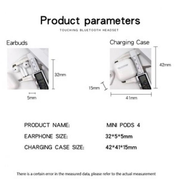 Product Introduction of Tai nghe không dây Bluetooth TWS Pro4 mini, âm Nhạc HiFi trong tai, tương thích với Android và Xiaomi 14