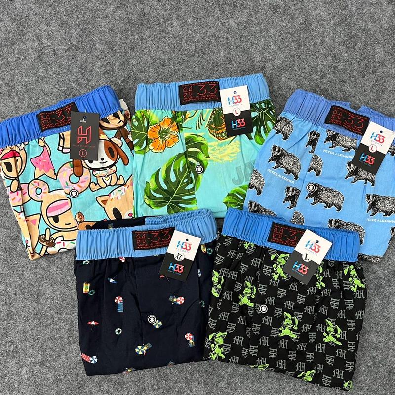 Combo 5 quần đùi ngủ nam H33 hàng loại 1 Kate